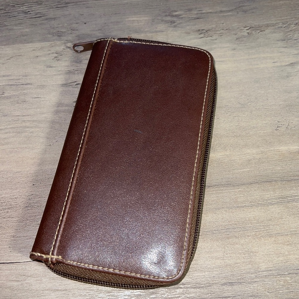 Brown leather wallet
